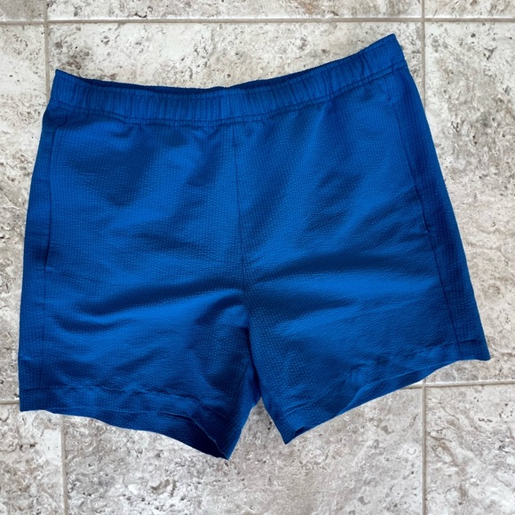 Theory Jace Splash Seer Swim Shorts in Sail Blue, size M - Picture 5 of 10